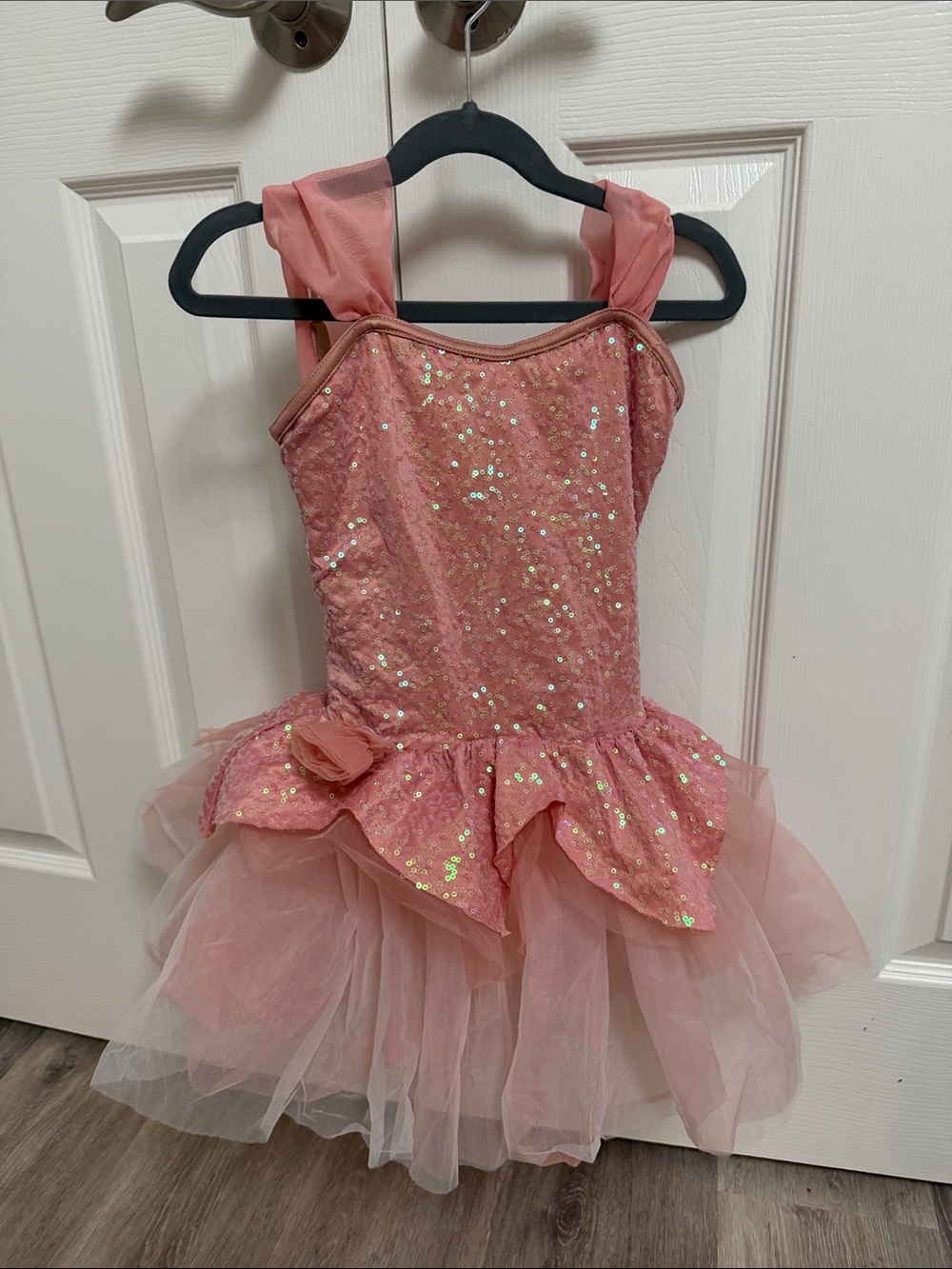 Kids Pink Sequin Tulle Ballet Costume Dress